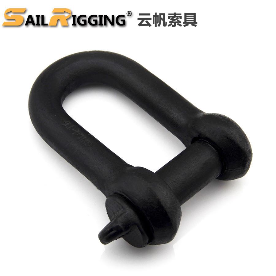 即墨索具厂家直供 u型黑体重型国标卸扣 1.7T吊装工具D型卸扣