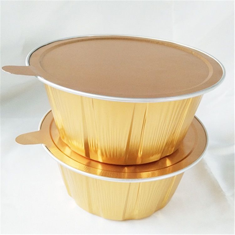 单套大号圆形950ml铝箔快餐外卖打包锡纸盒 煲仔饭酸菜鱼汤热封碗图片