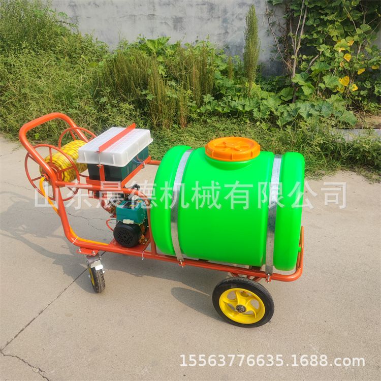 四轮养殖场消毒机 自走式手推打药机汽油动力喷药机