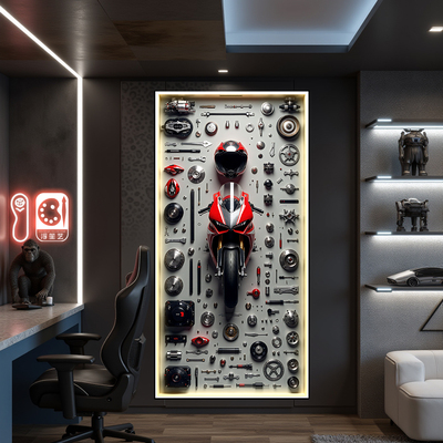 摩托车挂画MOTOGP装饰画高级感le