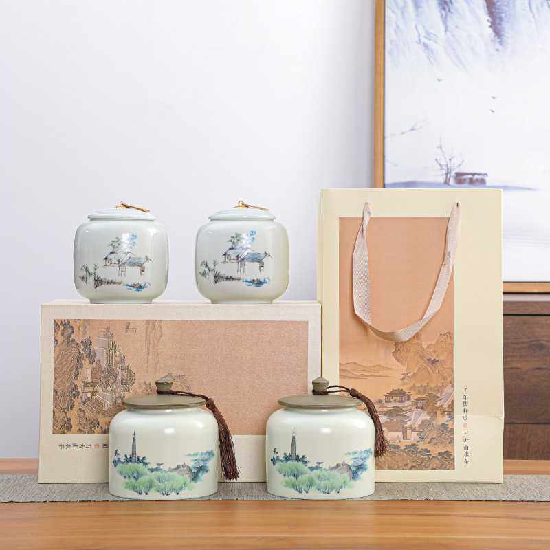 复古陶瓷茶叶罐大号半斤装红茶绿茶白茶通用茶叶包装礼盒空盒礼品,模玩/动漫/周边/娃圈三坑/桌游,模型制作工具/辅料耗材,淘宝优惠券,粉丝福利购,淘宝优惠卷