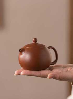 紫砂西施壶纯全手工泡茶壶单人功夫茶具家用原矿朱泥茶壶小容量壶