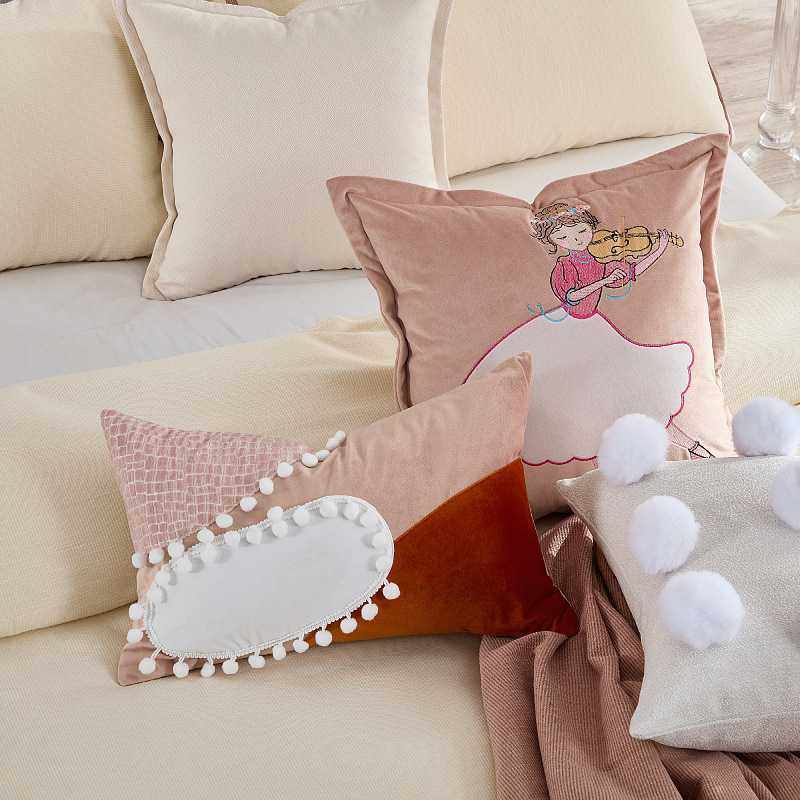 现代青少年家具展厅床上用品样板间简约儿童公主风软装床品多件套,电子元器件市场,其它元器件,淘宝优惠券,粉丝福利购,淘宝优惠卷