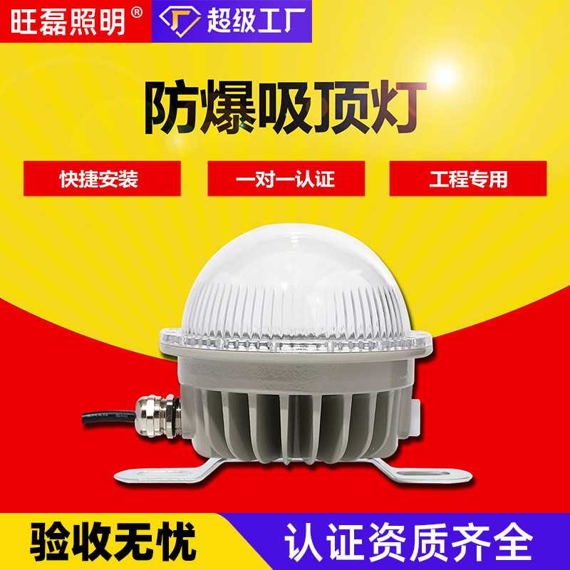 LED防爆吸顶灯防潮防尘三防吸顶灯加油站电厂车间仓库厂房照明灯