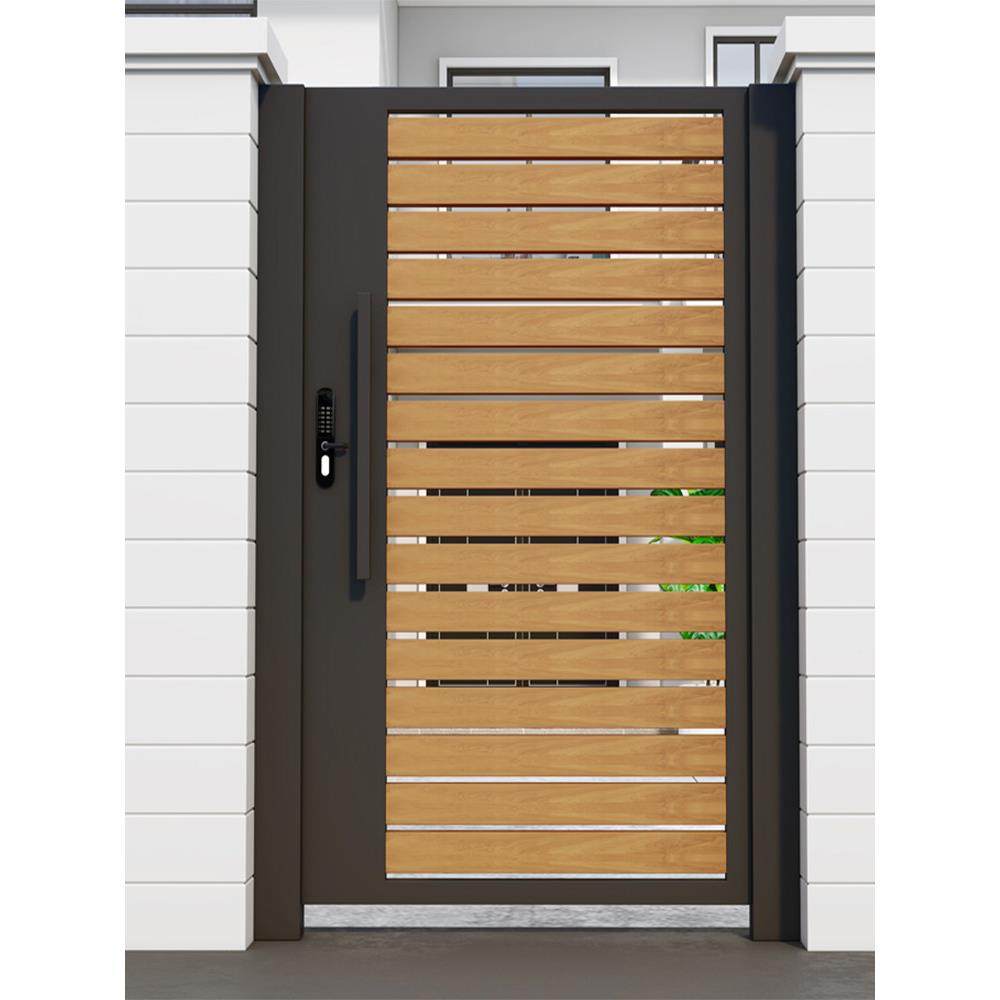 铝合金塑木庭院门铁艺别墅大门木纹铝户外花园乡村不锈钢院子大门,全屋定制,庭院门,淘宝优惠券,粉丝福利购,淘宝优惠卷