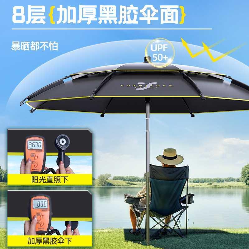 渔之源伞钓鱼2024新款钓鱼雨伞户外专用钓鱼遮阳伞新型拐杖大钓伞