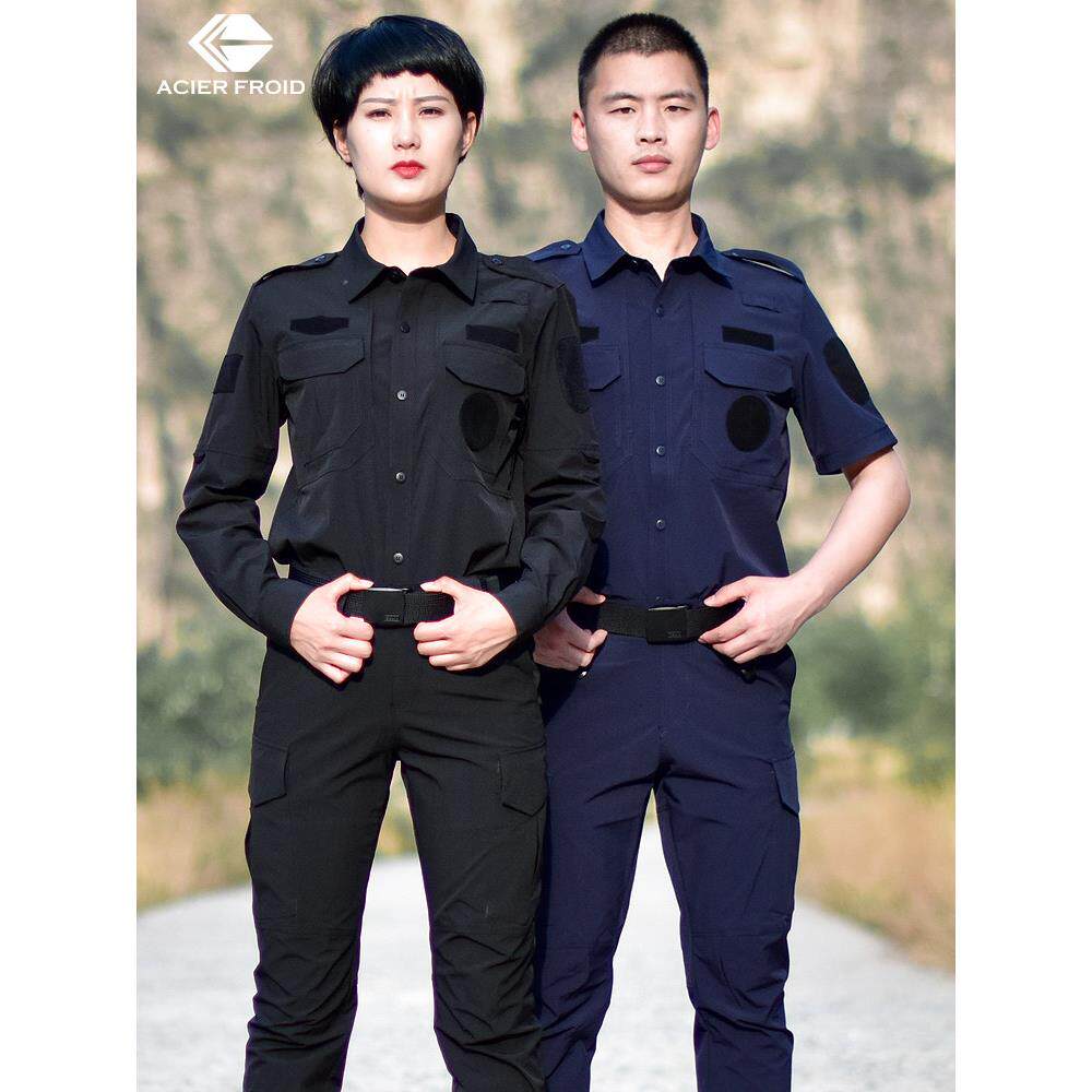 2025新款速干教官服作训服训练服套装男户外保安服作战服蛙服套装
