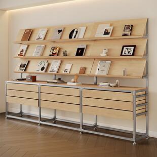 定制铝型材海洋板抽屉展示柜收纳书架中岛台展会展示架产品陈列柜