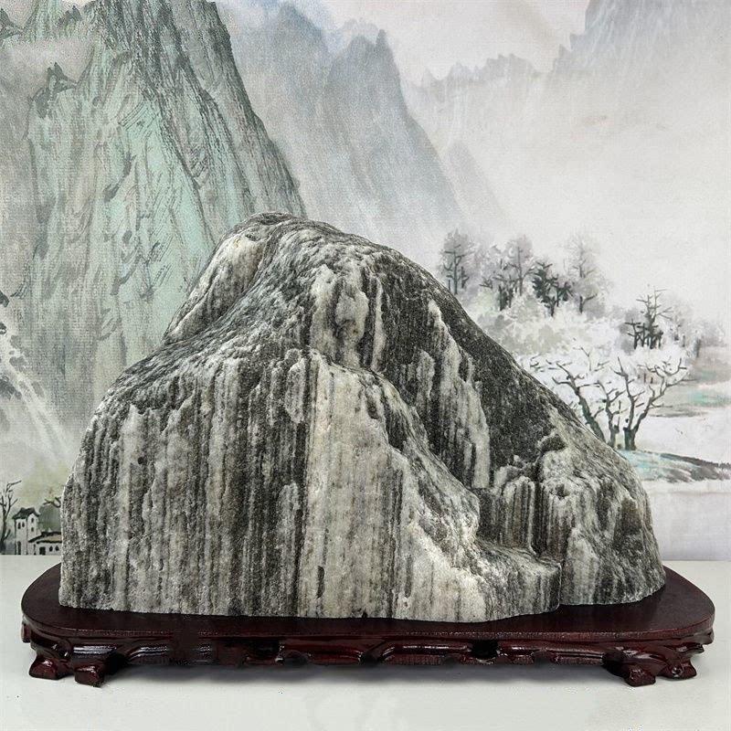 天然原石补角靠山石观光石办公室奇石假山室内外石敢当摆件