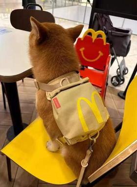 德国blog宠物汉堡和薯条背包狗皮带背心风格猫小尺寸狗博美拉尼亚