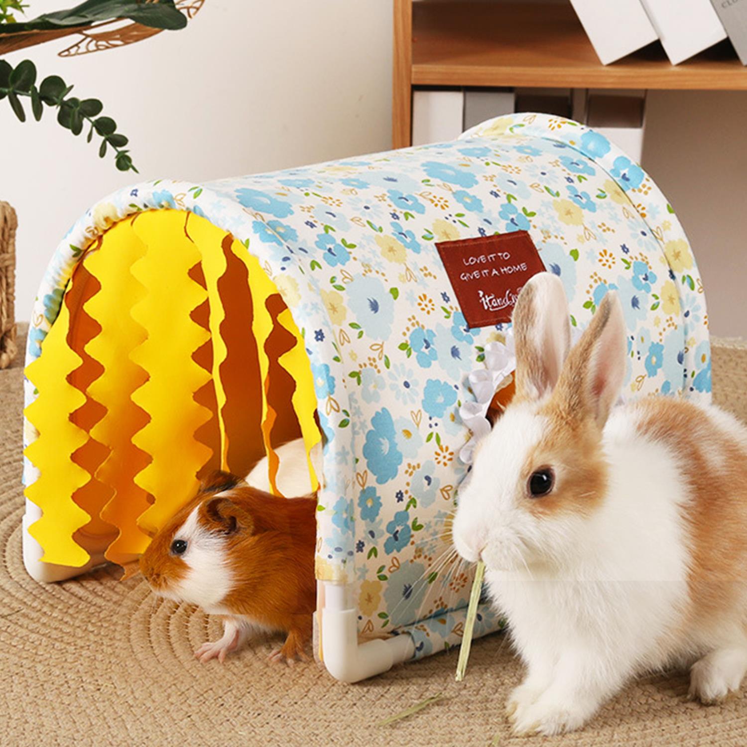 仓鼠窝躲避屋豚鼠金丝熊睡觉加厚保暖棉窝纸管兔子隧道洞小宠用品