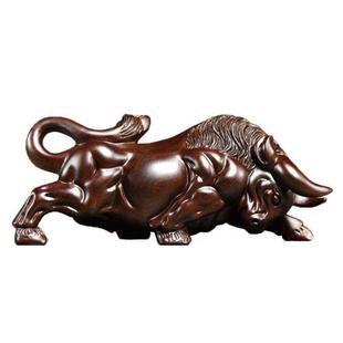 红花梨木雕牛十二生肖木牛运势如虹摆件家居客厅办公装饰开业送礼