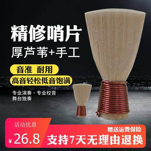 唢呐哨片精修免修锁呐叫子专业老芦苇哨D调降BCG演奏大中小号齐全