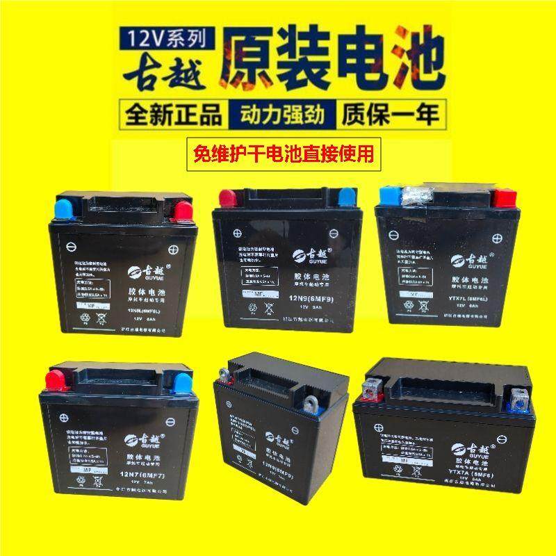 摩托车电瓶12V通用原装免维护干式蓄电池125跨骑踏板车助力车电池