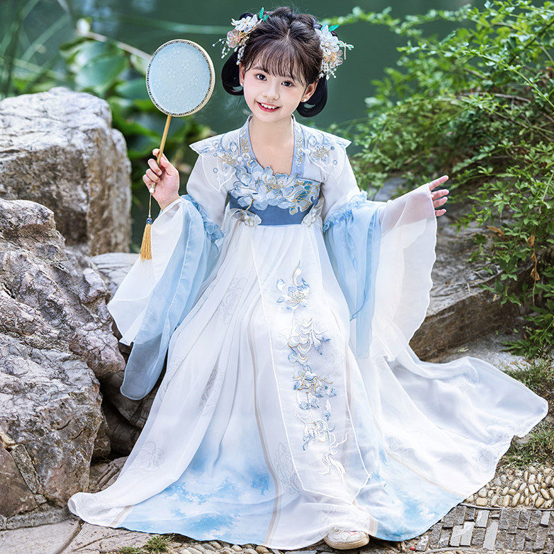 2026新款女童汉服连衣裙夏装 国风唐装中国风古风公主裙