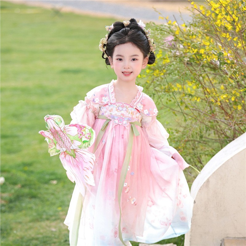 汉服女童春2026新款儿童国风唐装古风超仙连衣裙日常可穿春装爆款
