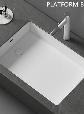 侧边下水台下盆洗衣机上偏孔洗手盆阳台陶瓷左右偏口洗脸盆