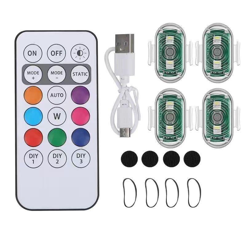 机车遥控飞机汽车电动爆闪灯领航警示闪光灯无线追尾接线改装