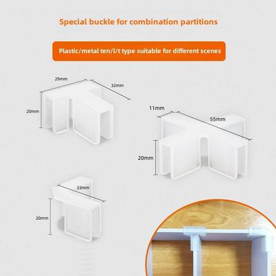 不锈钢L/T/T十/T型扣玻璃夹鱼缸增强塑料固定夹Kt挡板配件