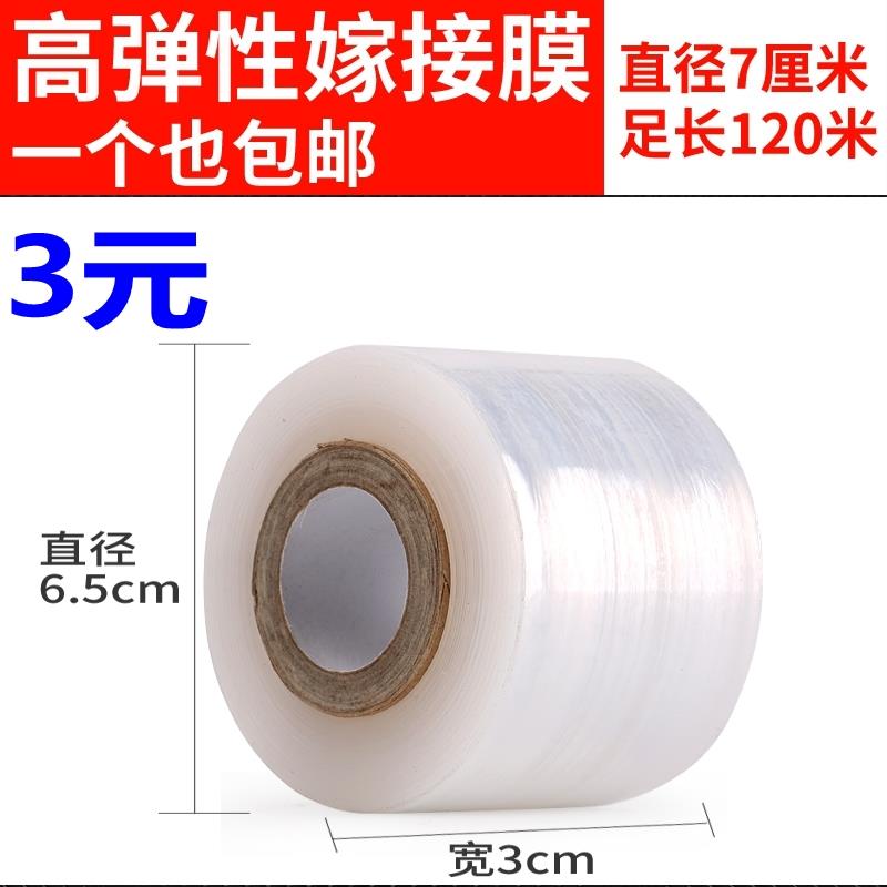嫁接膜塑料果树嫁接膜自粘型无需打结薄膜包装膜绑带缠绕膜专用膜