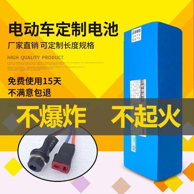24V36V48V定制电动车锂电池通用银鱼海霸定做10ah12ah15ah20a