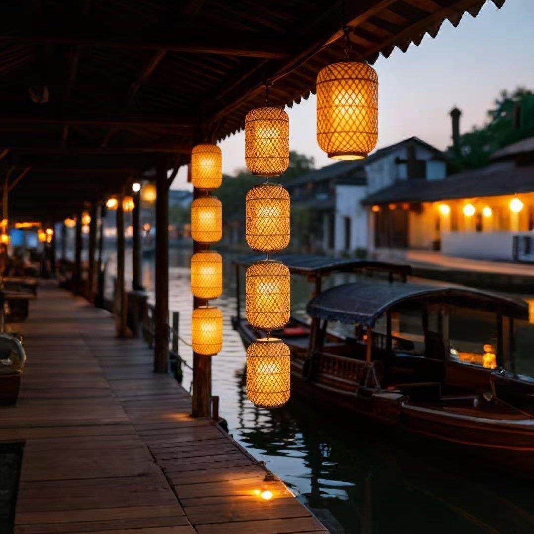 户外连灯串笼竹编灯笼仿古中式吊灯防水禅意茶楼饭店火锅民宿竹灯,家装灯饰光源,景观庭院灯饰,淘宝优惠券,粉丝福利购,淘宝优惠卷