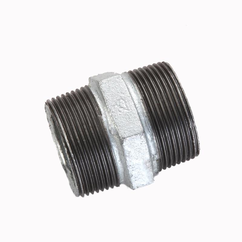 镀锌六角外丝 外牙直接 对丝内接 铸铁接头 玛钢管件DN15 20 25