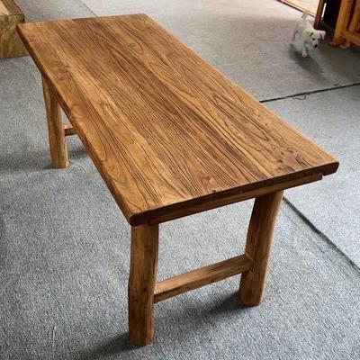 老榆木板餐桌桌子实木茶桌复古长条家用吧台书桌办公室家用长桌