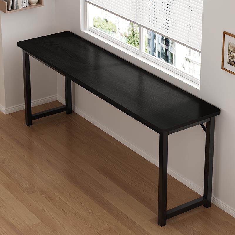 双人长条书桌学生家用卧室学习写字出租屋长方形电脑桌窄靠墙桌子