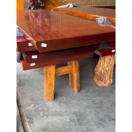 实木大板桌脚专用架桌腿手工茶台茶桌茶几木头桌子支架底座新中式