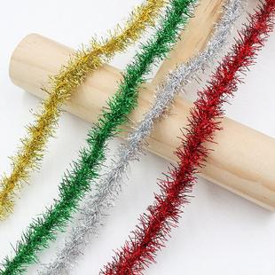 耶诞节庆装饰彩条元旦儿童节学校布置拉花生日晚会婚礼毛刷条彩带