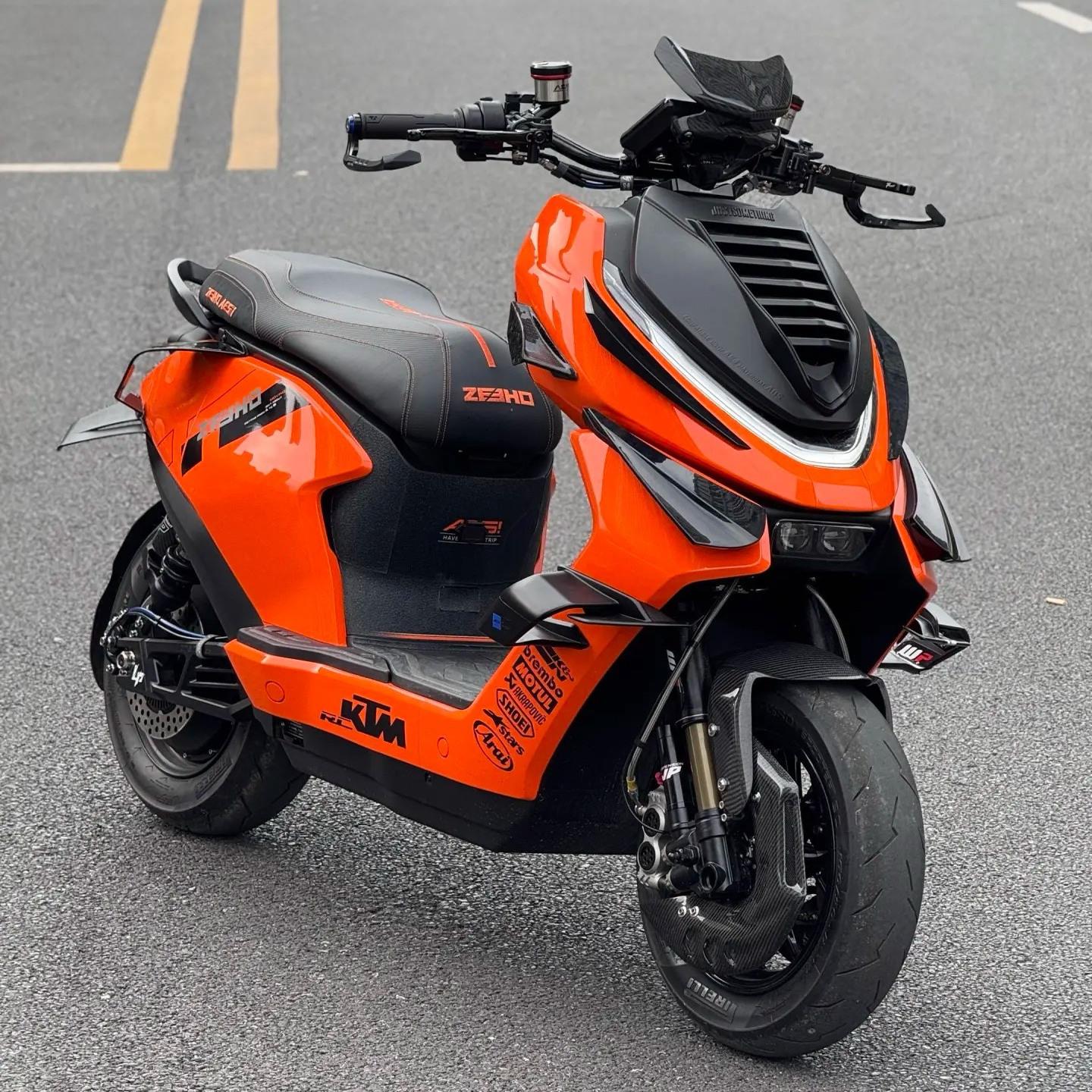 适用极核电动车AE4i AE5i AE6 AE8S+改装牛角防摔护手铝合金护弓