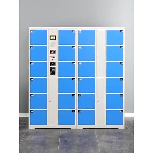 超市电子存包柜商场寄存柜指纹条码扫码人脸智能储物柜手机存放柜