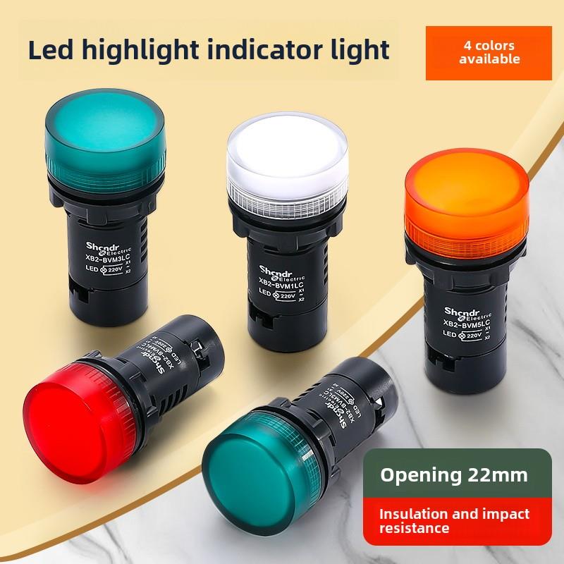 LED电源指示灯220vXB2BVM3LC AD16-22DS 22M12V24V380V红绿蓝白黄