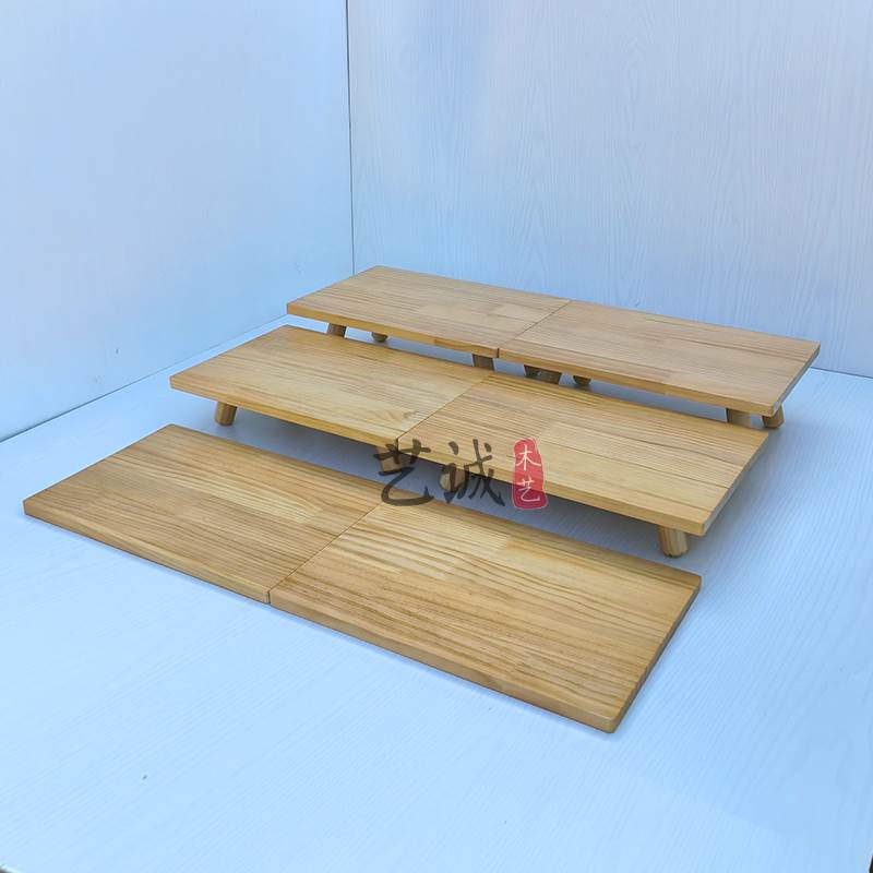 实木面包托盘木质烘焙糕点中岛柜展示架蛋糕店商超木格栅陈列架子