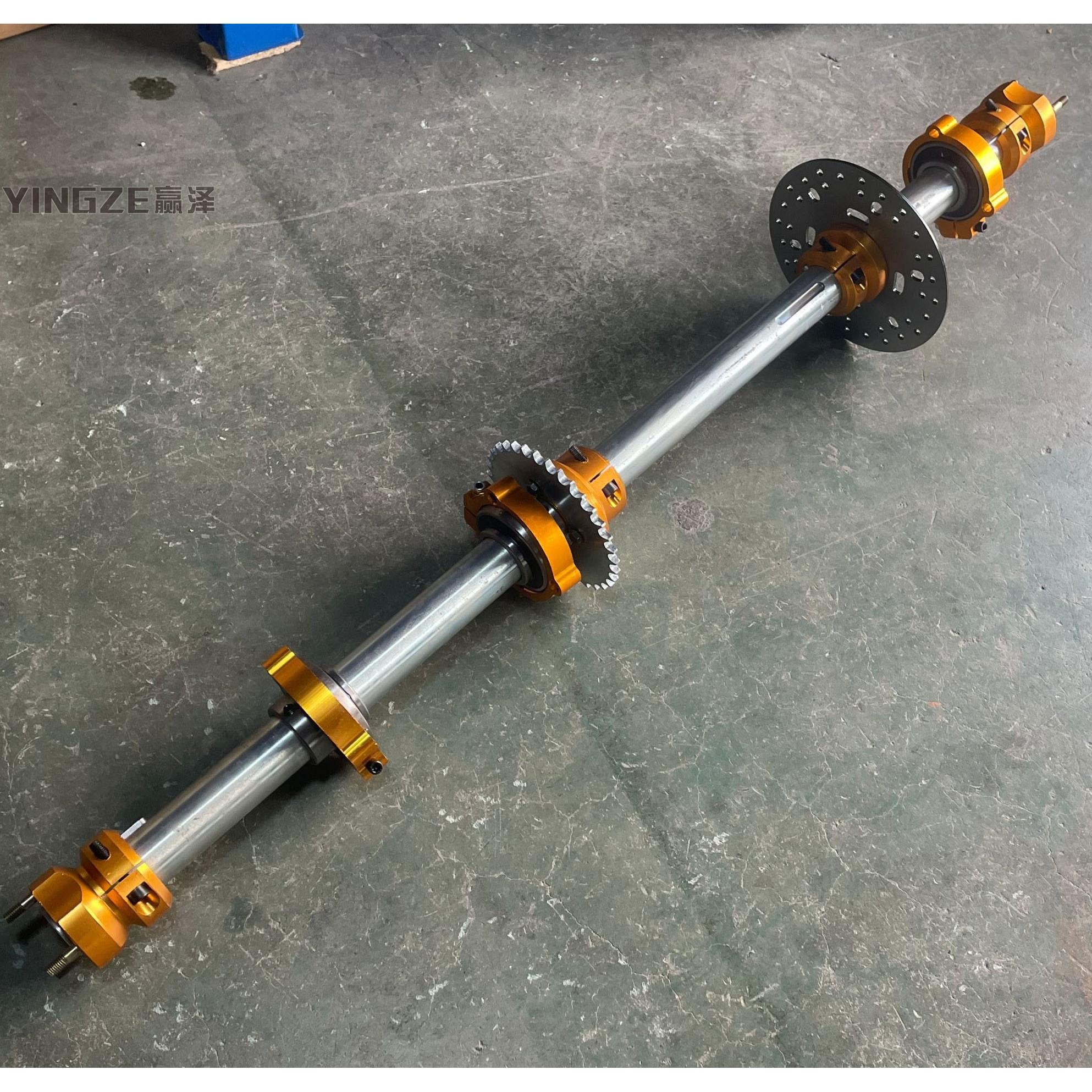 自制四轮场地漂移卡丁车摩托车配件后轴后桥铝合金法兰盘轮毂座