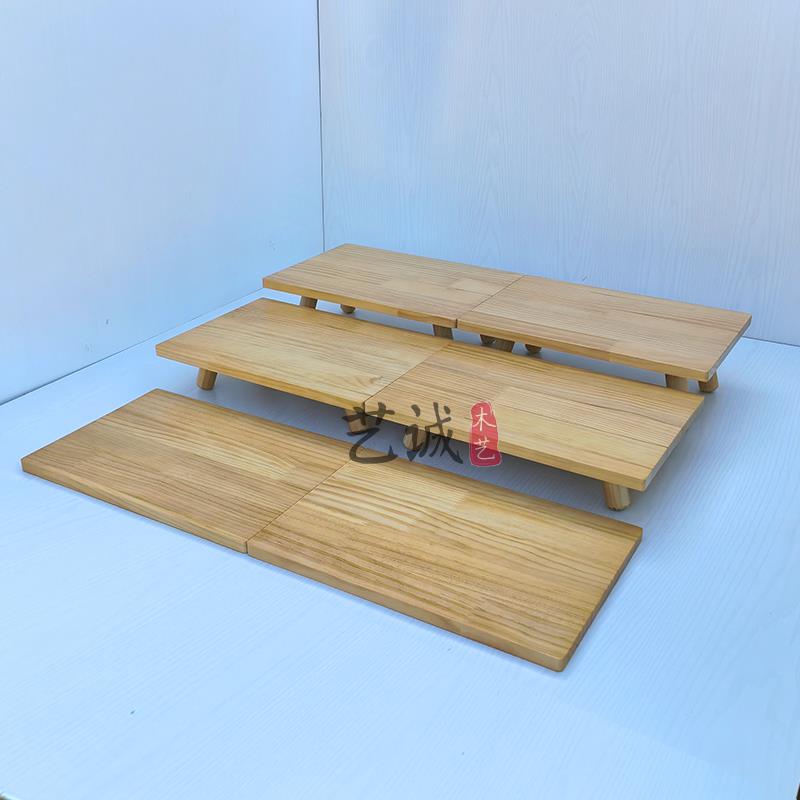 实木面包托盘木质烘焙糕点中岛柜展示架蛋糕店商超木格栅陈列架子