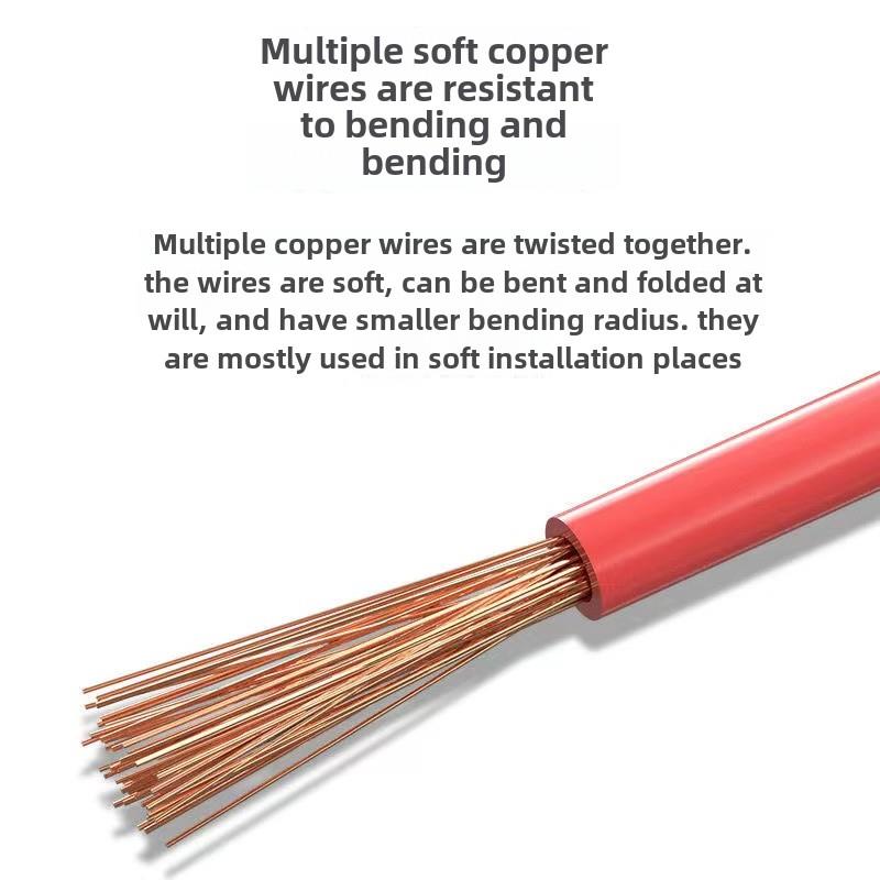 国家标准Rv铜芯多股软线Rv0.3/0.5/75/1/2/4/6/10方形黄绿数字地
