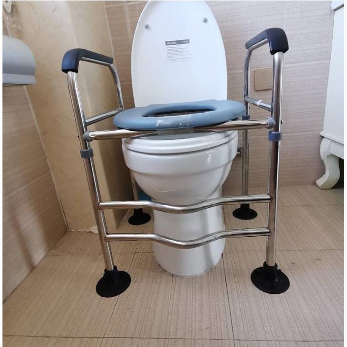 助力防滑加高简易老人坐厕移动不锈钢折叠坐便凳子厕所座椅大便