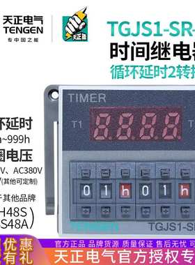 天正 TGJS1-SR-2Z循环时间继电器DH48S-S-2Z JSS48A-S-2Z数显220v
