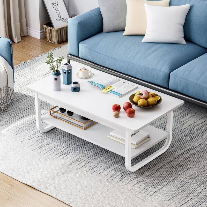 简易茶几小户型铁艺出租房简约现代创意方形茶几桌客厅家用