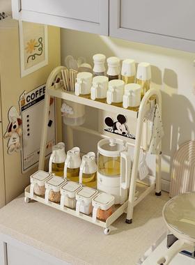 厨房调品料置物架面多功抽拉调料台架家用油盐酱能醋收AL100707纳
