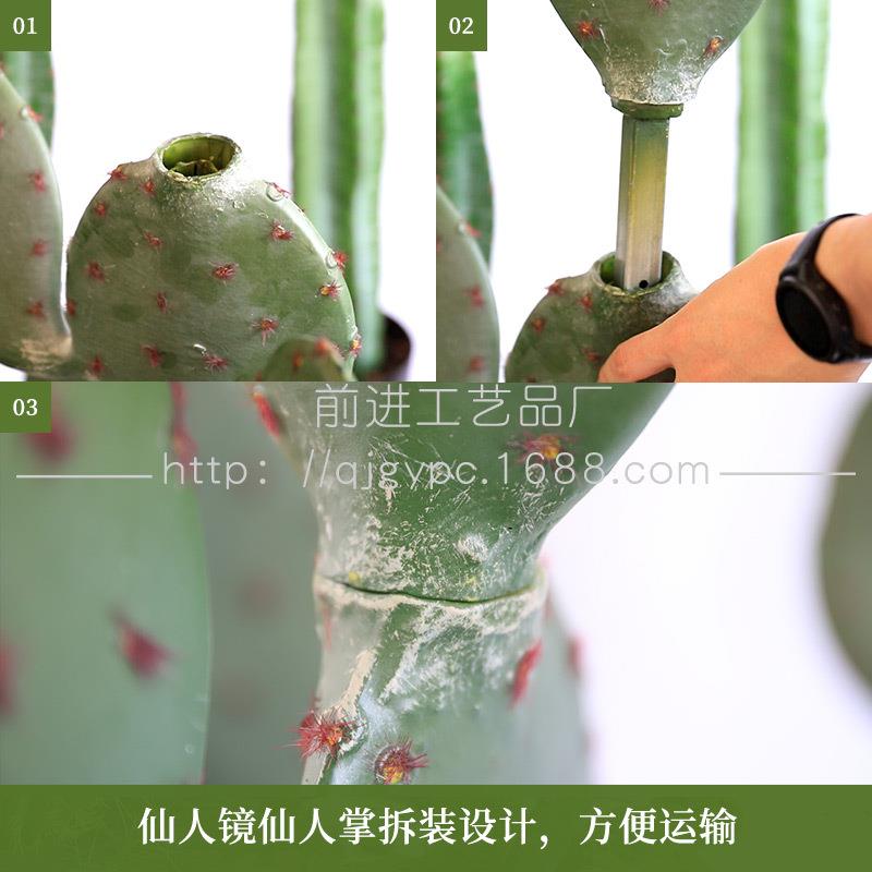 沙漠造景大型仙人掌仿真绿植假植物仙人掌仙人镜室内落地橱窗装饰