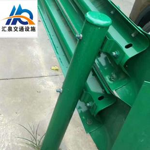 式 公路防撞热镀锌喷塑护栏立柱波形护栏板配件圆立柱方立柱款 多样