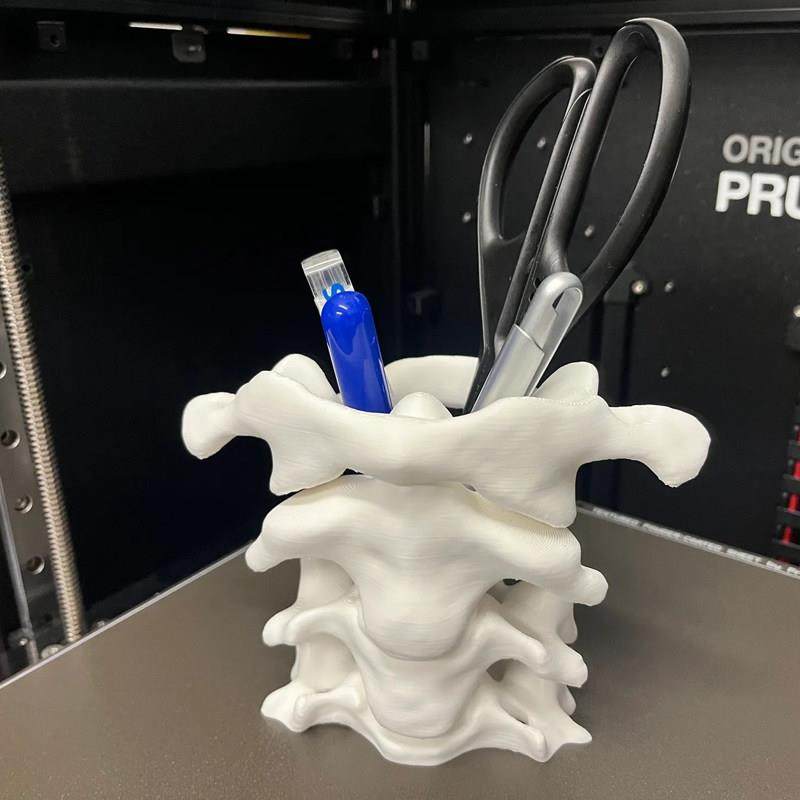 3d打印脊柱笔筒桌面摆件文具收纳骨科办公室送医生老师护士礼物