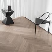 蓝琪佳尔 黑胡桃 橡木实木人字拼芯三层锁扣地板地暖ENF环保家用