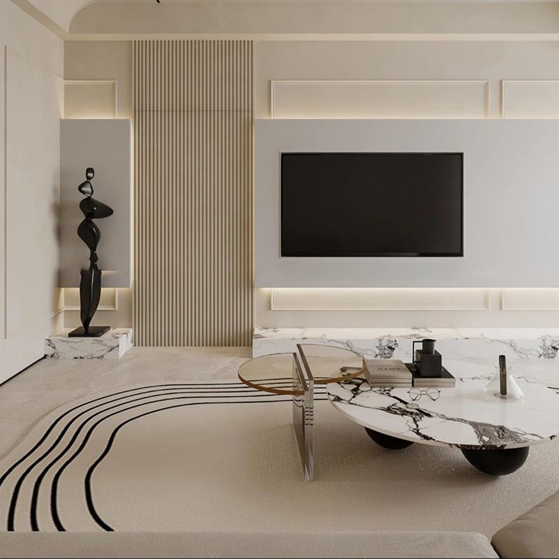 木格栅隐形门木饰面网红暗门隐藏门电视背景墙客厅一体定制护墙板