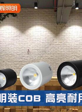 led明装筒灯圆形免开孔3/4/5/6/8寸展厅店铺商用20w30w50w过道cob
