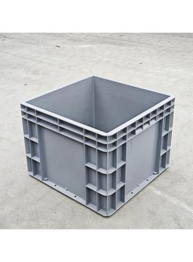 4430加高箱灰色箱收纳盒正方形箱周转塑胶塑料箱养殖专用箱