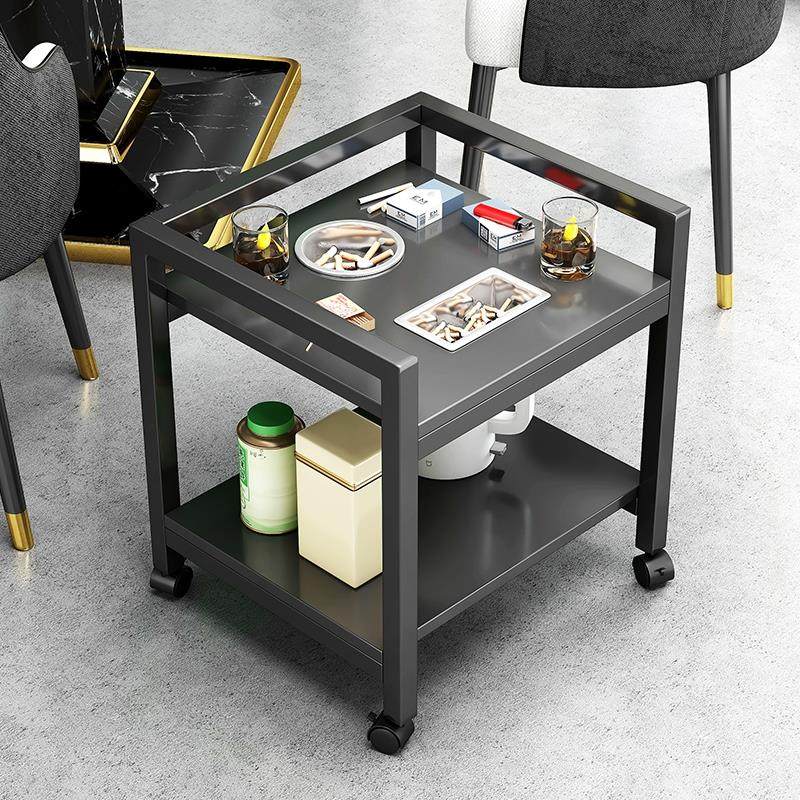 麻将桌茶几茶水架棋牌室专用边桌麻将机小边几可移动置物架子客厅